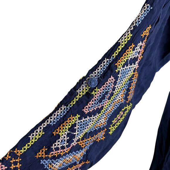 Johnny Was Heavily embroidered Tunic top shirt Size Large - Picture 2 of 12